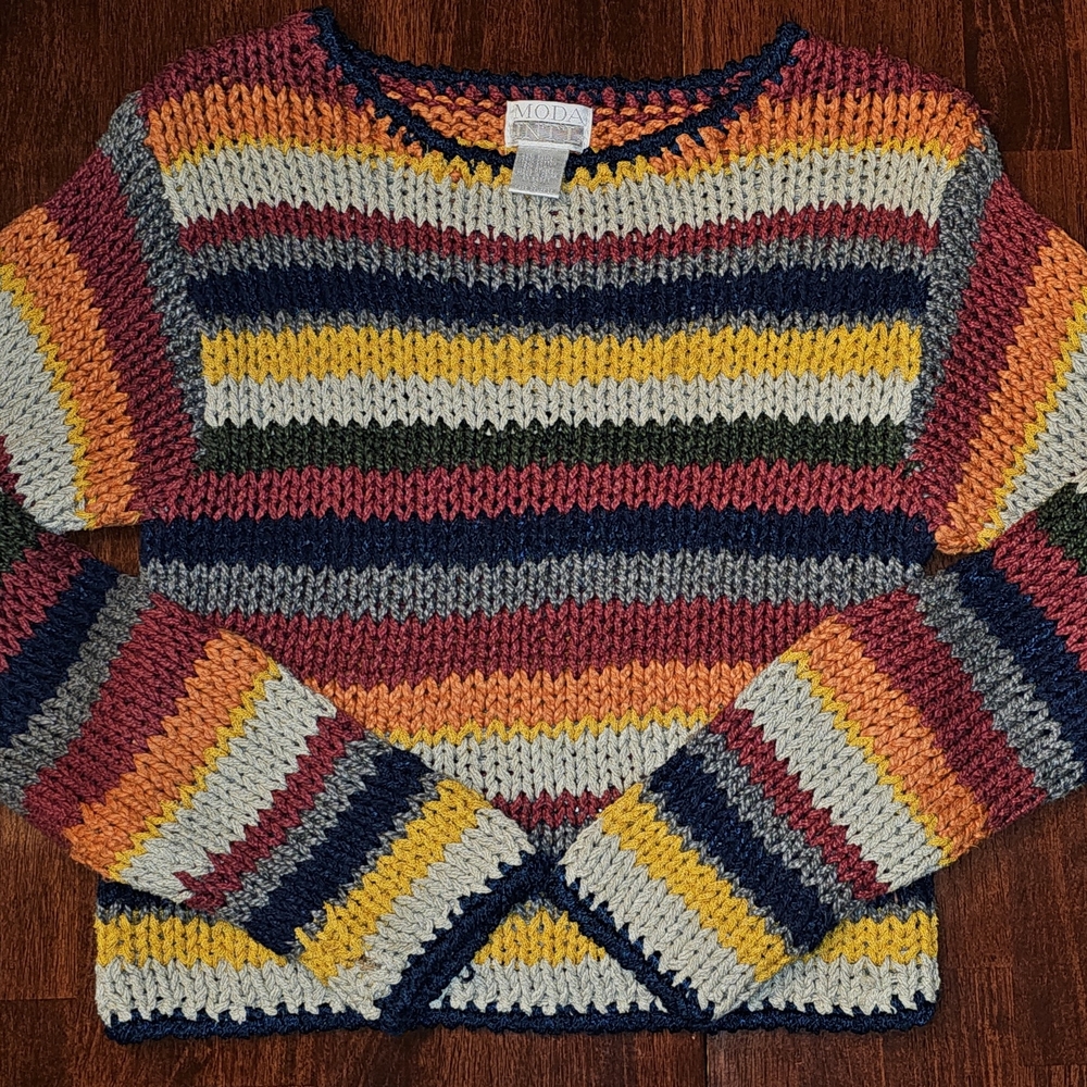 Moda Multicolor Striped Women's Sweater
